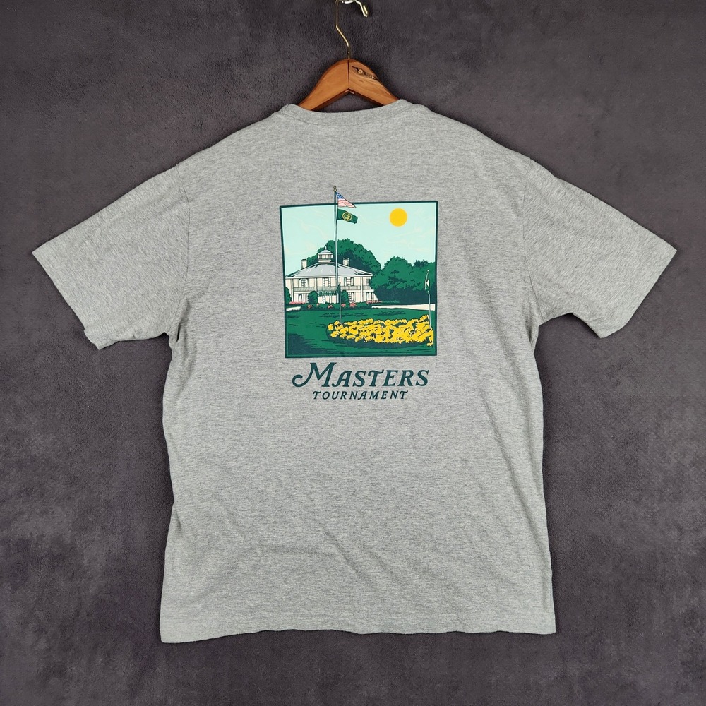 Masters Tournament Shirt Mens XL Gray Graphic Augusta National Golf Club Tee